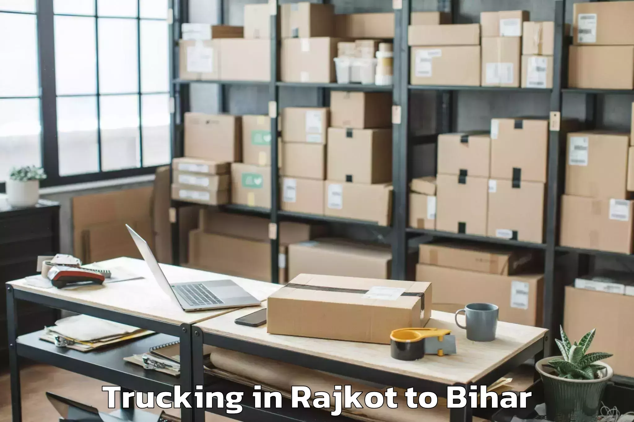 Book Rajkot to Lauriya Trucking Online